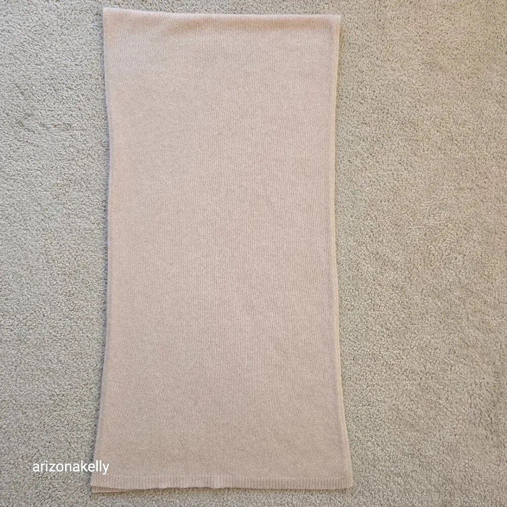 Thicker Cashmere Knit Scarf Tan